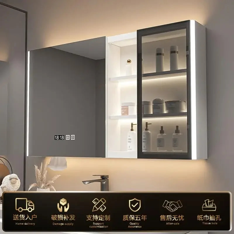 Bathroom Mirror Cabinet, Modern Solid Wood