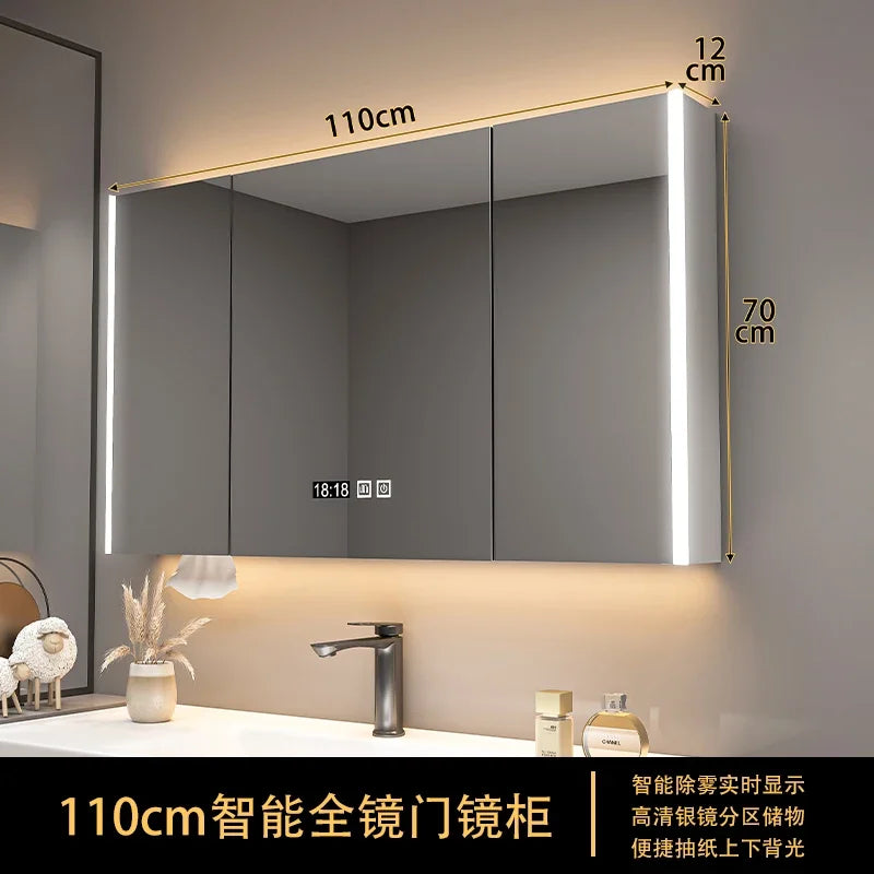 Bathroom Mirror Cabinet, Modern Solid Wood
