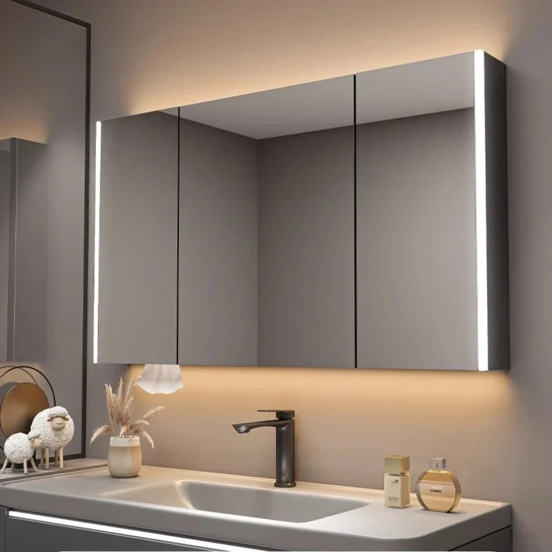 Bathroom Mirror Cabinet, Modern Solid Wood