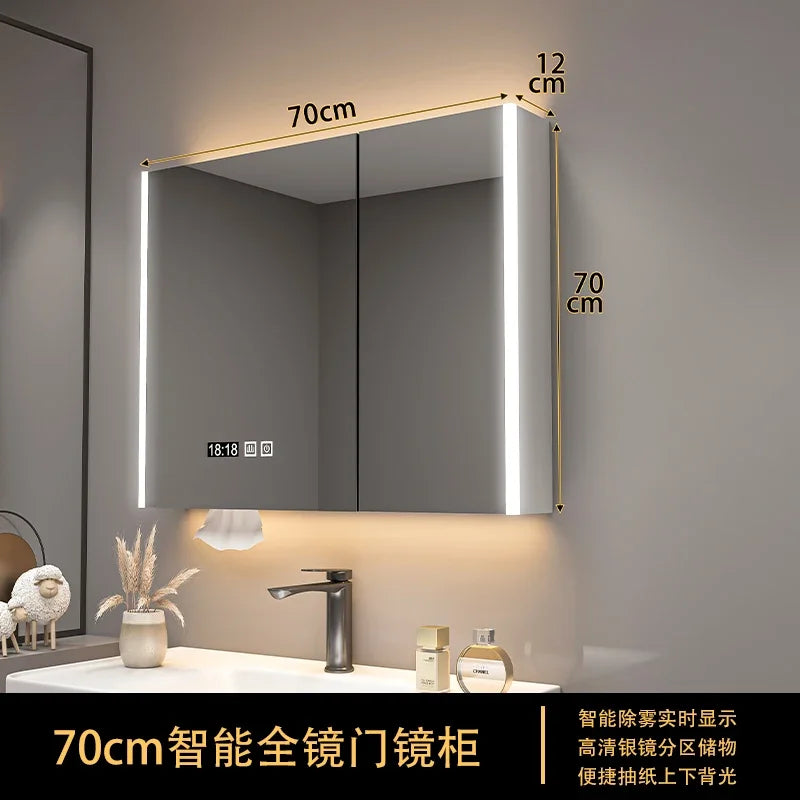 Bathroom Mirror Cabinet, Modern Solid Wood